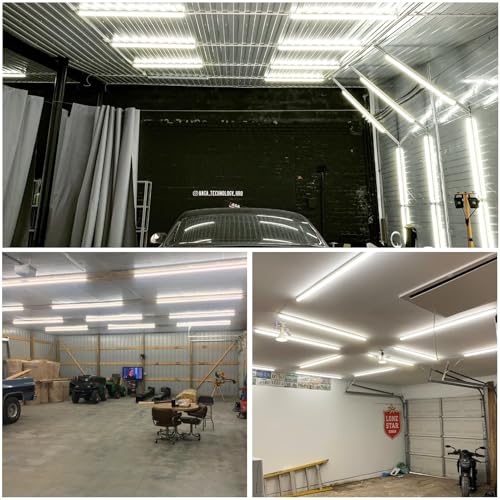 8FT LED Shop Light 100W 15000LM 5000K ETL Certified 4 (4 Count)