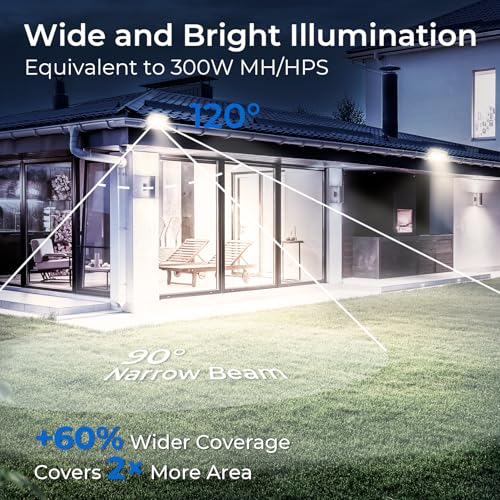 65W 9100LM LED Flood Lights Outdoor (4 Count)