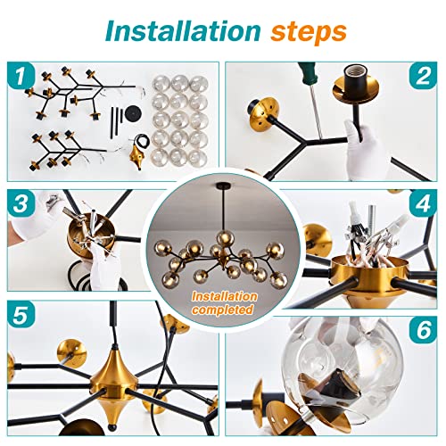 15 Light Sputnik Modern Large Chandelier