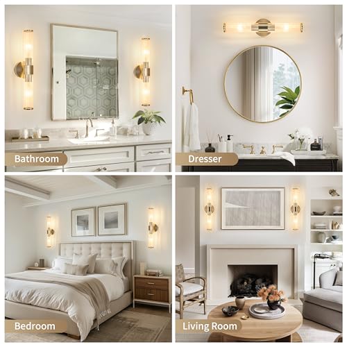 Sand Nickel Battery Operated Wall Sconces Set of Two (2 Count)