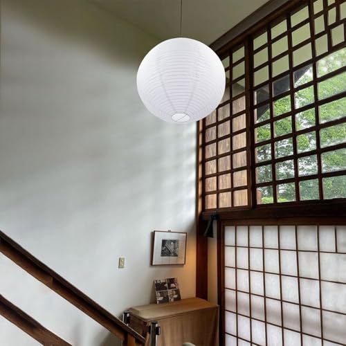 23.6" White Round Paper Lantern