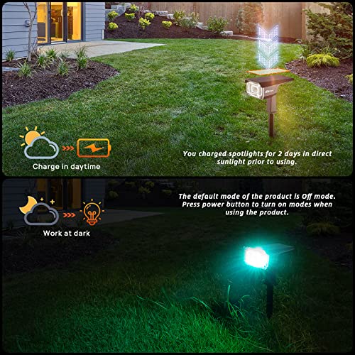 Solar Halloween Lights Outdoor Halloween Decorations Outdoor 2 Pack (2 Count)