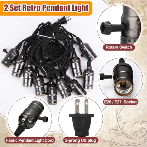 1 Pcs Pendant Light Sockets Cord Kit