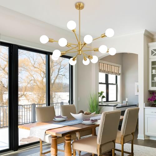 Chandeliers for Dining Room Gold 12