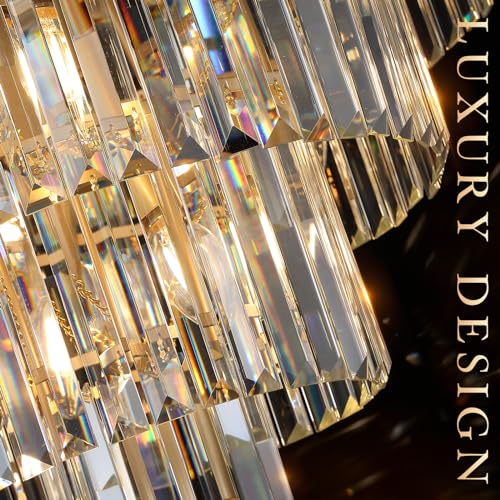 24" Modern Crystal Chandelier