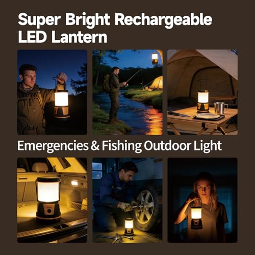 Rechargeable Emergency Light for Home Power Outages Hurricane Light