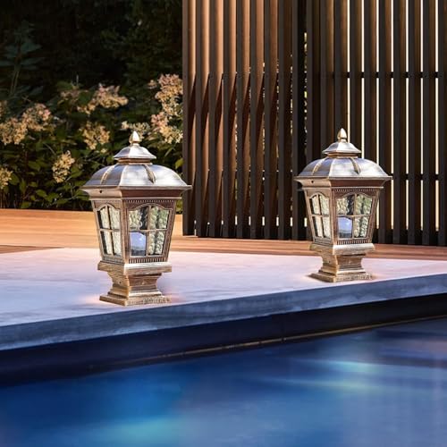 2 Packs Bronze Outdoor Post Light (2 Count)