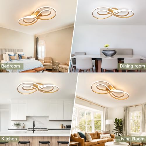 Modern LED Ceiling Light (Gold)