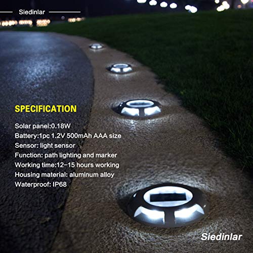 Solar Deck Lights Outdoor LED Driveway Dock Lights 16 Pack (16 Count)