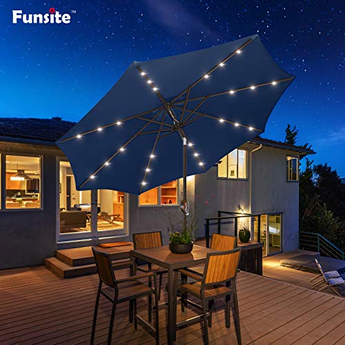 9ft Patio Umbrella with Solar Lights