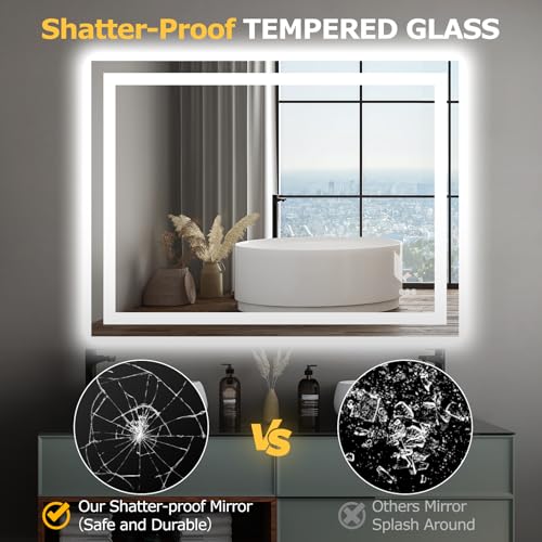 48"X36" LED Bathroom Mirror with Lights