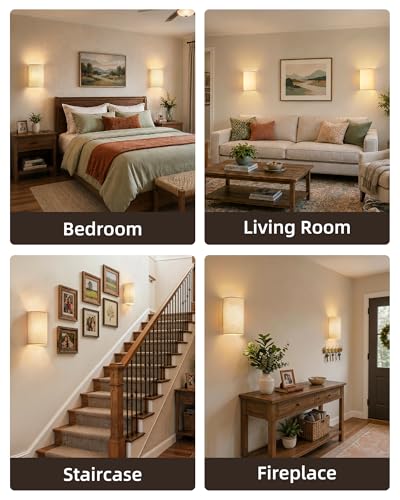 Battery Operated Wall Sconce Set of Two with Remote (2 Count)