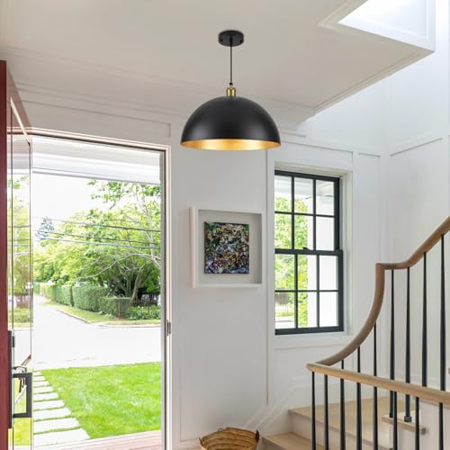 Black Vintage Pendant Light 16 Inch (2 Count)