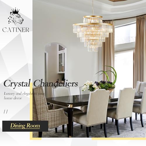 36" Large Crystal Chandelier (23 Count)