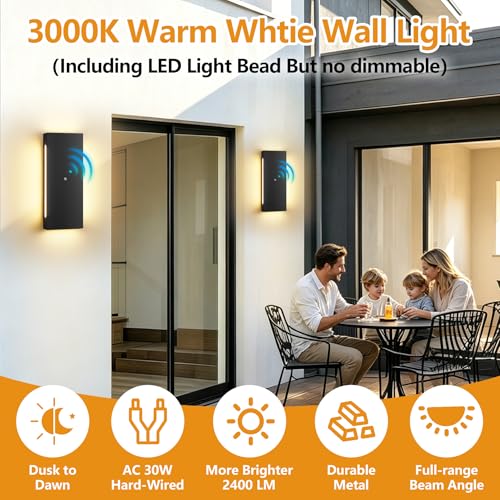 Dusk to Dawn Outdoor Wall Lights (Dusk to Dawn / 16 Inches)