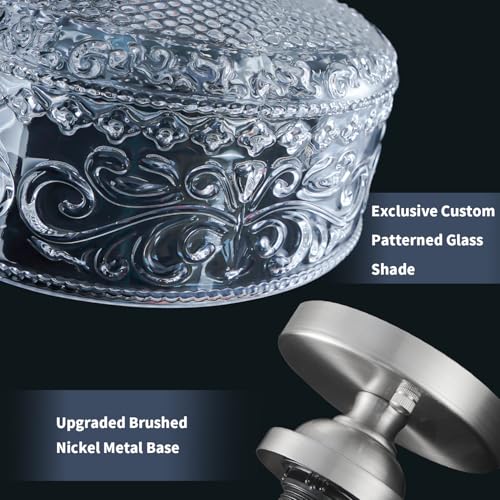 Brushed Nickel Semi Flush Mount Ceiling Light
