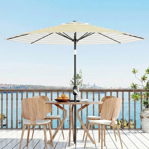9FT Patio Umbrella 8 Sturdy Ribs Outdoor Table Umbrella