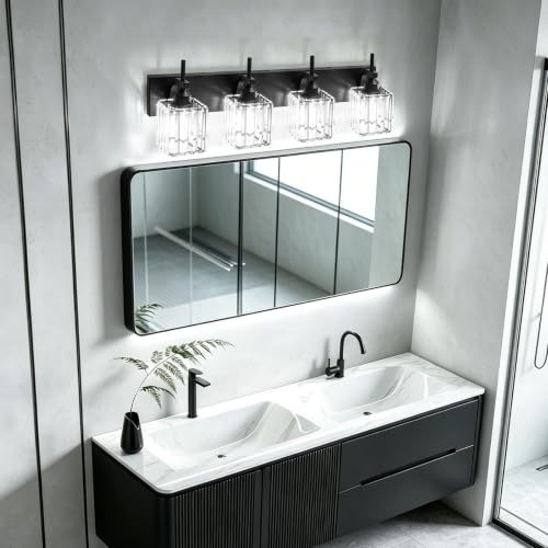 Black Vanity Light (Black / 4-Light)
