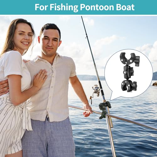 Double Clamp Mount Umbrella Chair Clamp with 360° Magic Arm