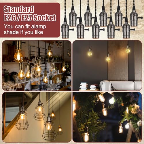 2 Pcs Pendant Light Sockets Cord Kit (2 Count)