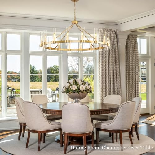 Gold Wagon Wheel Chandelier