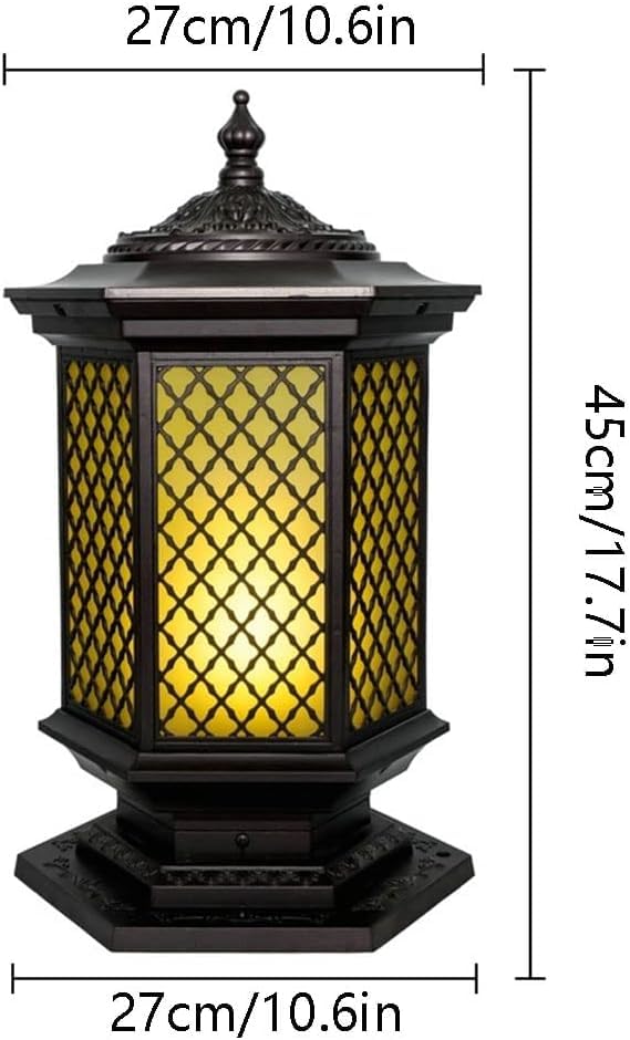 Waterproof Ip54 Post Light Fixture Vintage Outdoor Pillar Light Lawn Lamp Street Light Post Cap Light for Villaswalled Gardens Square Fence Outdoor Column Lamp