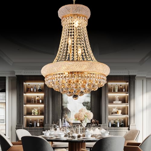 18" W 9 Light Luxury Foyer Chandeliers