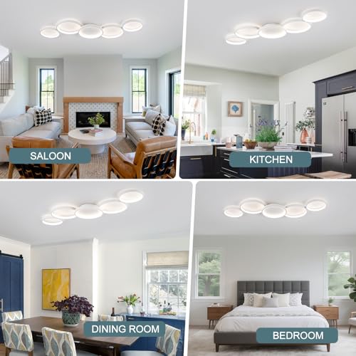 Modern LED Ceiling Light 60W White Hallway Light Fixtures 3000~6000K Aluminum Long Flush Mount LED Ceiling Lamp for Hallway