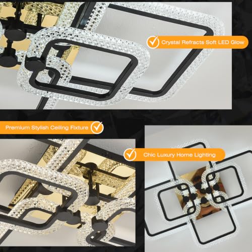 Remote Control Dimmable Square White Acrylic Ceiling Light