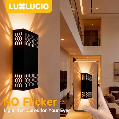 10.2" Black Indoor Outdoor Hardwired Modern LED Wall Sconce (Black - Cutout Design / 1 pack)