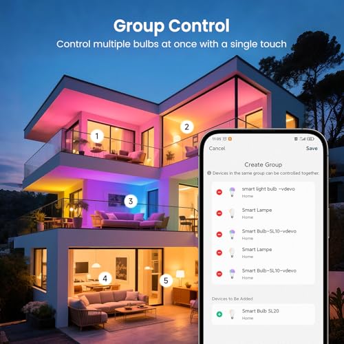 Smart Light Bulbs 4 Pack (4 Count)