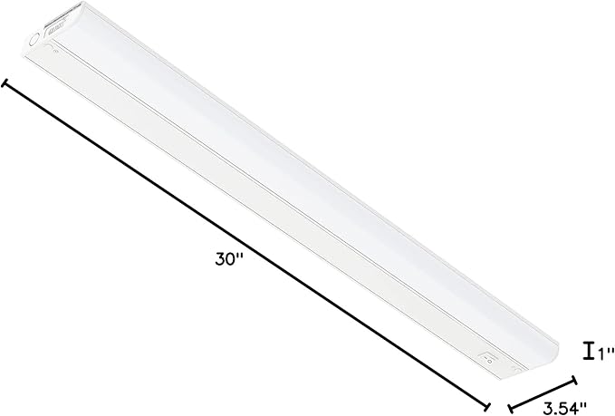 Inlight 30-inch Hardwired Only LED Under Cabinet Lighting, Soft White(3000K), Dimmable, Matte White Finished, ETL Listed, IN-0201-14-WH