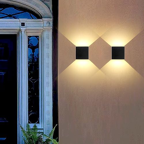 2 Pack LED Outdoor Wall Lights Exterior (2 Count)