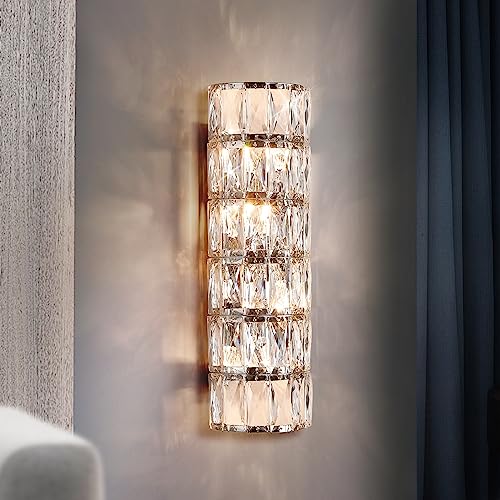 6 Layer Chrome Crystal Wall Sconce