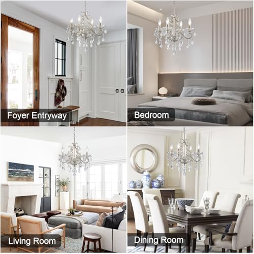 Crystal Chandelier Light Fixture (4 Count)