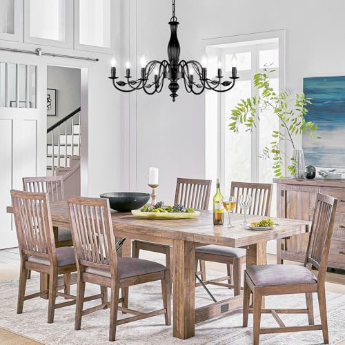 Large Black Farmhouse Chandelier