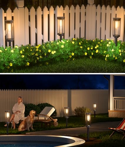 4 Pack Solar Pathway Lights Outdoor (4 Count)
