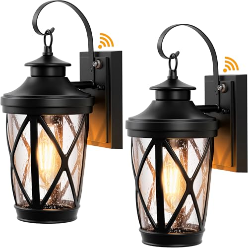 2 Pack Dusk to Dawn Outdoor Lights (Black / D2D 2-Pack)