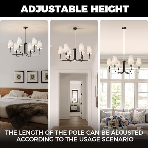6 Light Chandelier for Dining Room Light Fixture Over Table