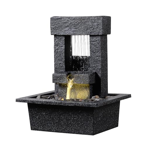 Indoor Tabletop Water Fountain with LED Light