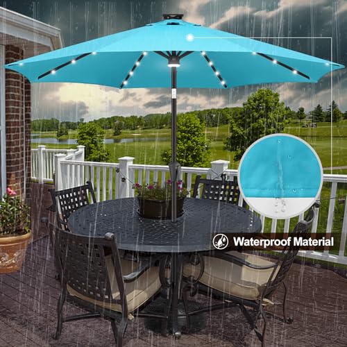 Solar Patio Umbrella with a Centre Light