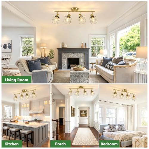 4 Lights Kitchen Light Fixtures Ceiling Mount