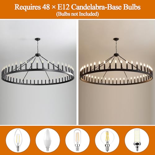 Black Wagon Wheel Chandelier