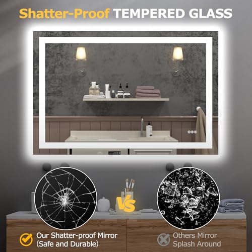 48"X32" LED Bathroom Mirror with Lights