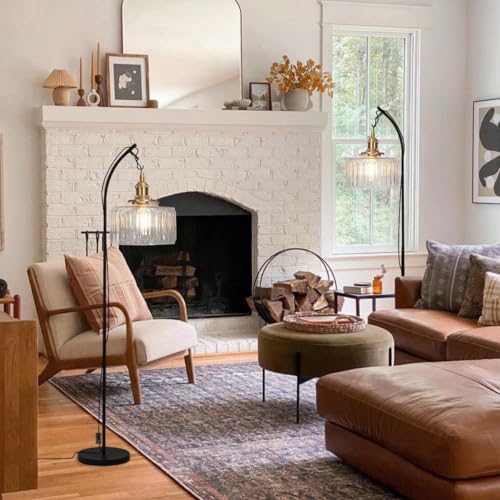 Plug in Pendant Light Clear Glass Striped Pendant Light Fixtures Vintage Glass Hanging Lighting 1