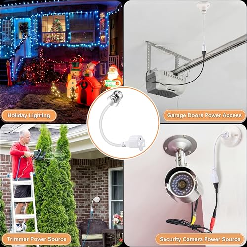 1 Pcs 3 Outlet Light Socket Adapter