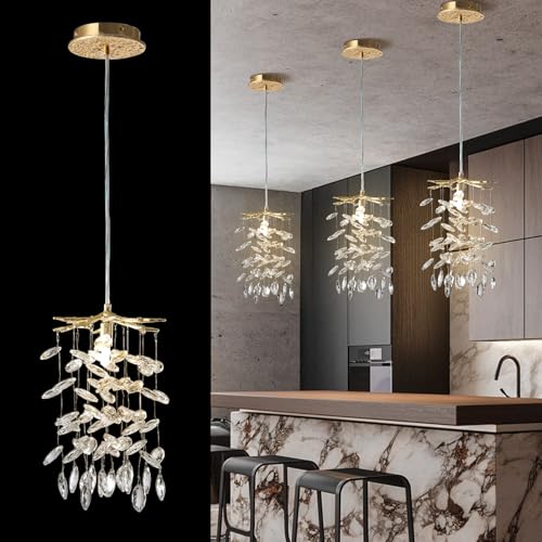 8.3" Crystal Pendant Light for Kitchen Island
