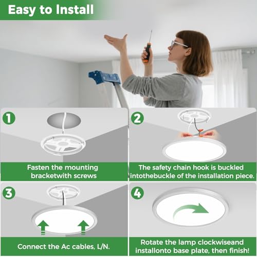 12Pack LED Flush Mount Ceiling Light (12 Count)