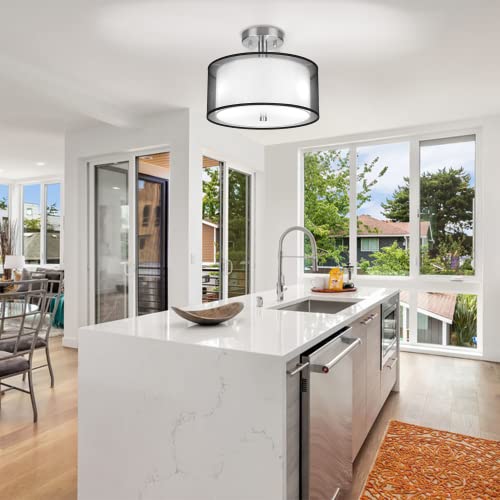 3 Light Semi Flush Mount Ceiling Light Fixture