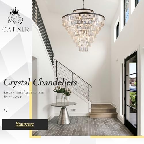 43.3" Large Crystal Chandelier